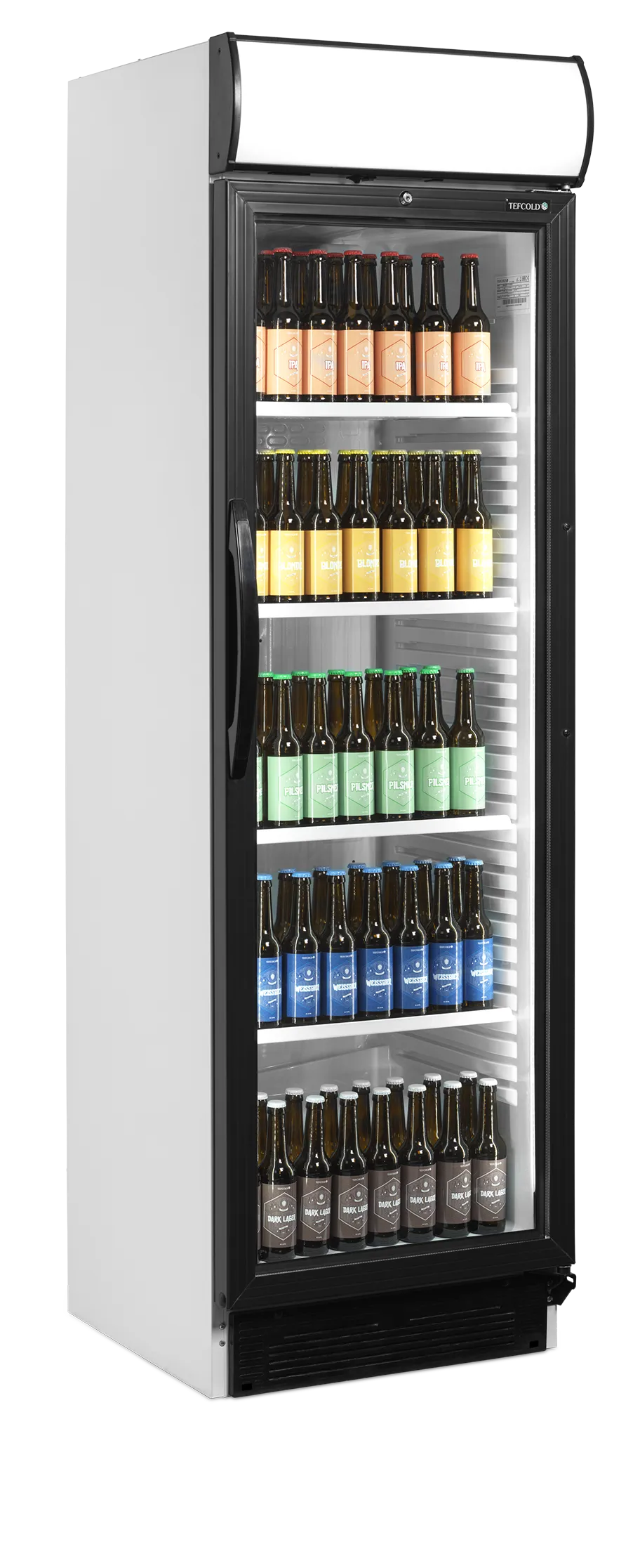 Tefcold CEV425CP White 2 LED Display Fridge